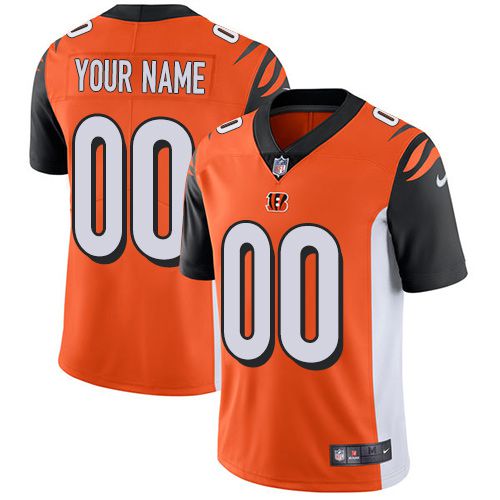 Nike Cincinnati Bengals Orange Men Customized Vapor Untouchable Player Limited Jersey->customized nfl jersey->Custom Jersey